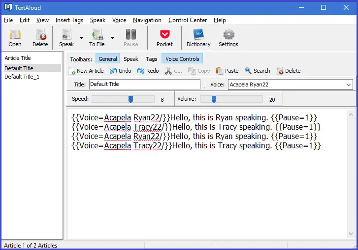 NextUp TextAloud Screenshot 1