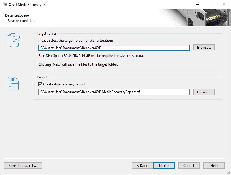 O&O Software Media Recovery Screenshot 1