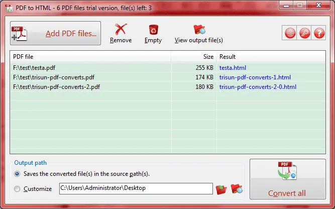 PDF Helper PDF To HTML Screenshot 1