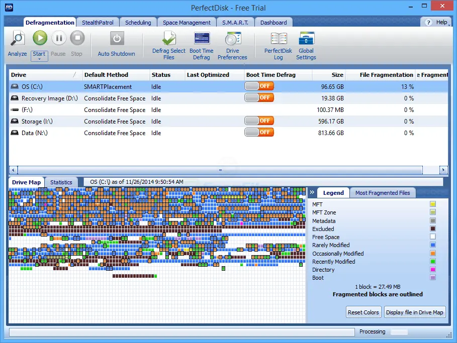 Perfect Disk Screenshot 1