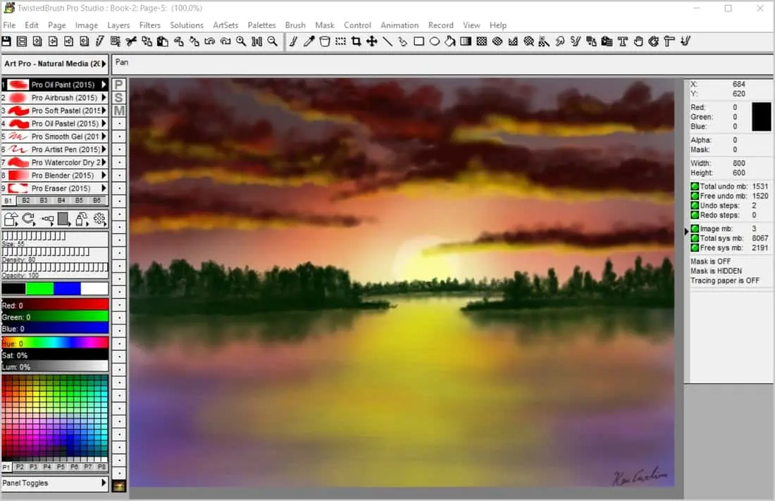 Pixarra TwistedBrush Pro Studio Screenshot 2