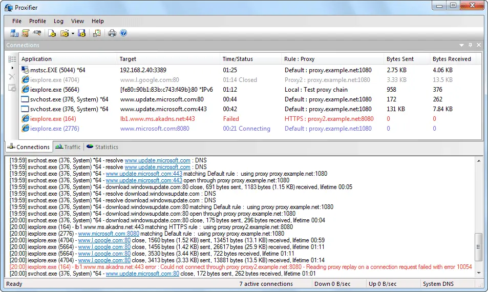 Proxifier Screenshot 1