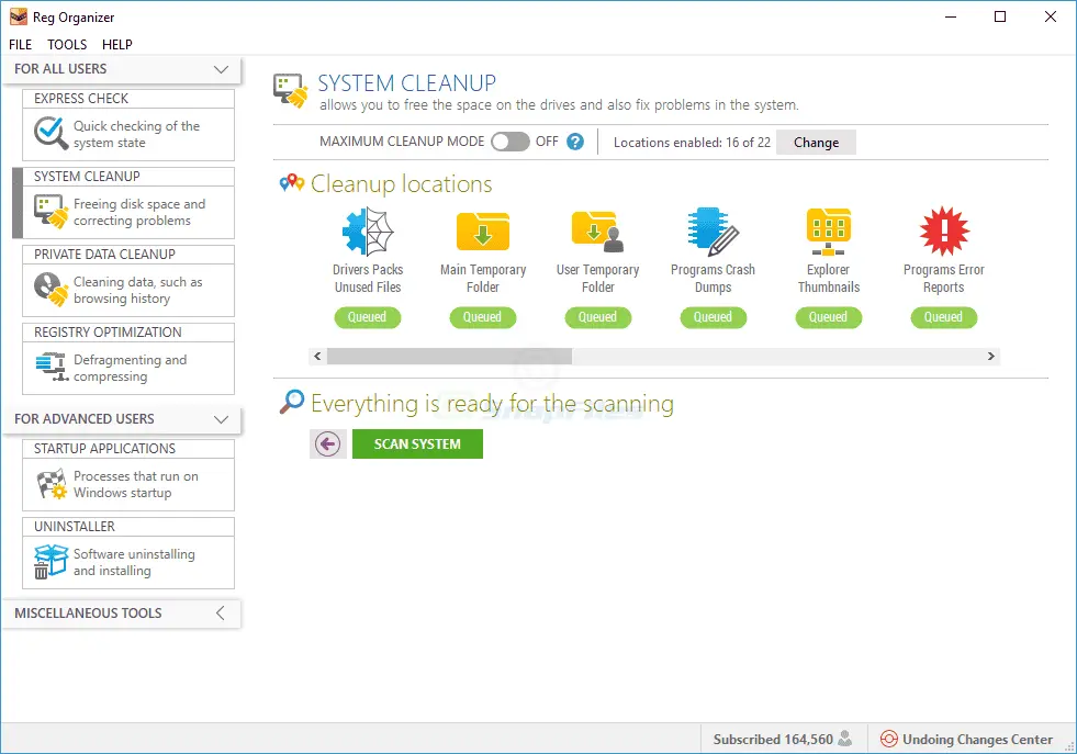 Reg Organizer Screenshot 2