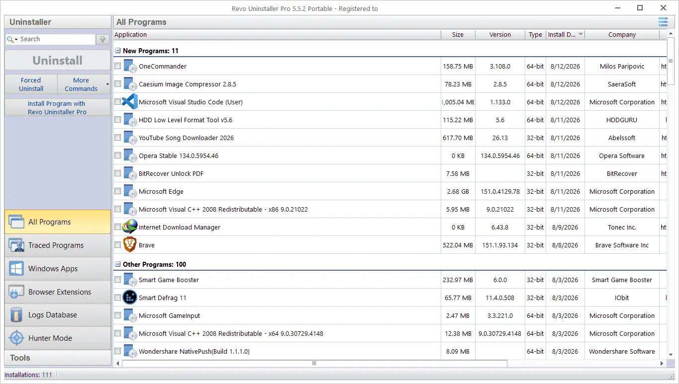 Revo Uninstaller Screenshot 1