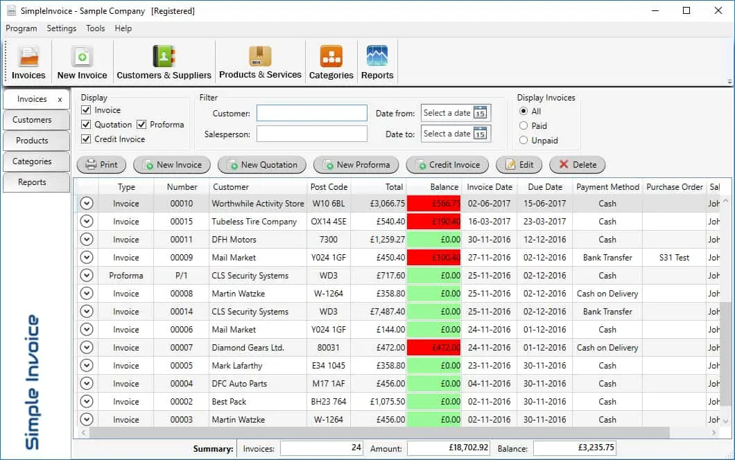 Simple Invoice Screenshot 1