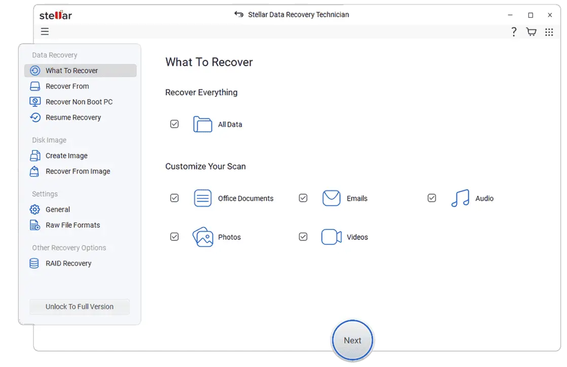 Stellar Data Recovery Screenshot 1