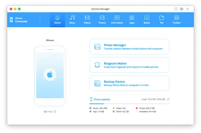 Syncios Manager Ultimate Screenshot 1