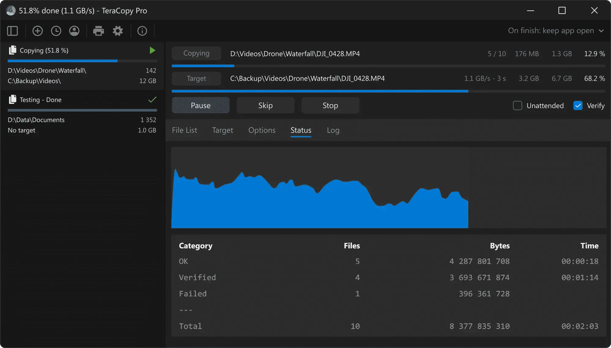 TeraCopy Pro Screenshot 1