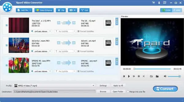 Tipard Video Converter Screenshot 2