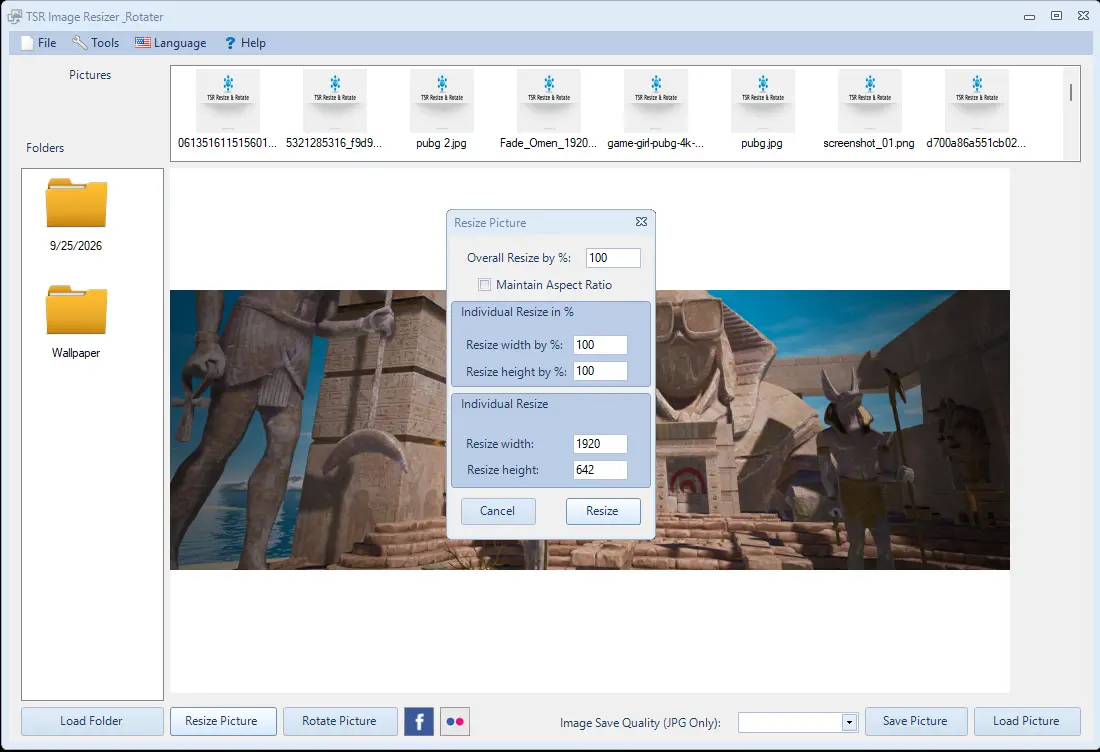 TSR Image Resize and Rotate Screenshot 2