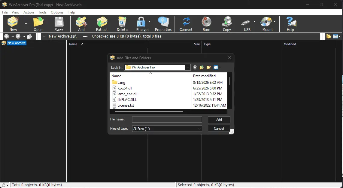 Win Archiver Screenshot 2