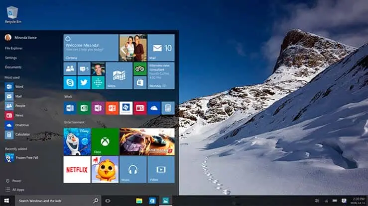 Windows 10 Screenshot 1