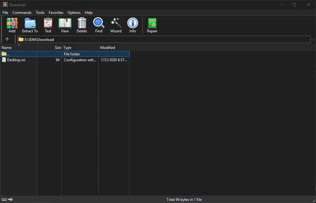 WinRAR Screenshot 1