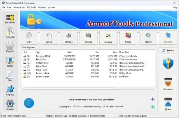 WinTools.Net Armor Tools Screenshot 2