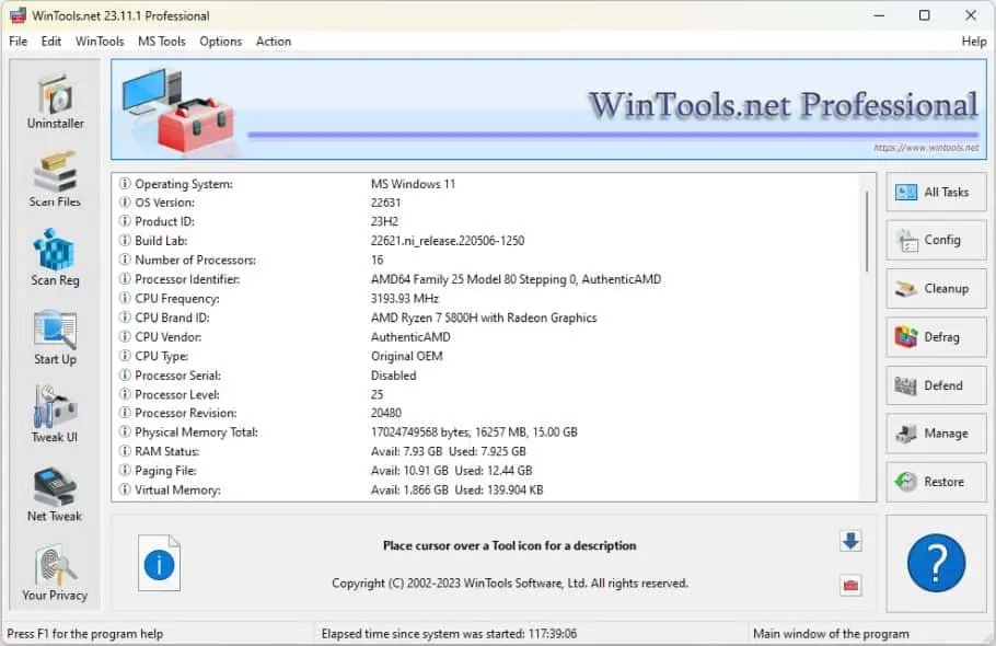 WinTools.Net Screenshot 2
