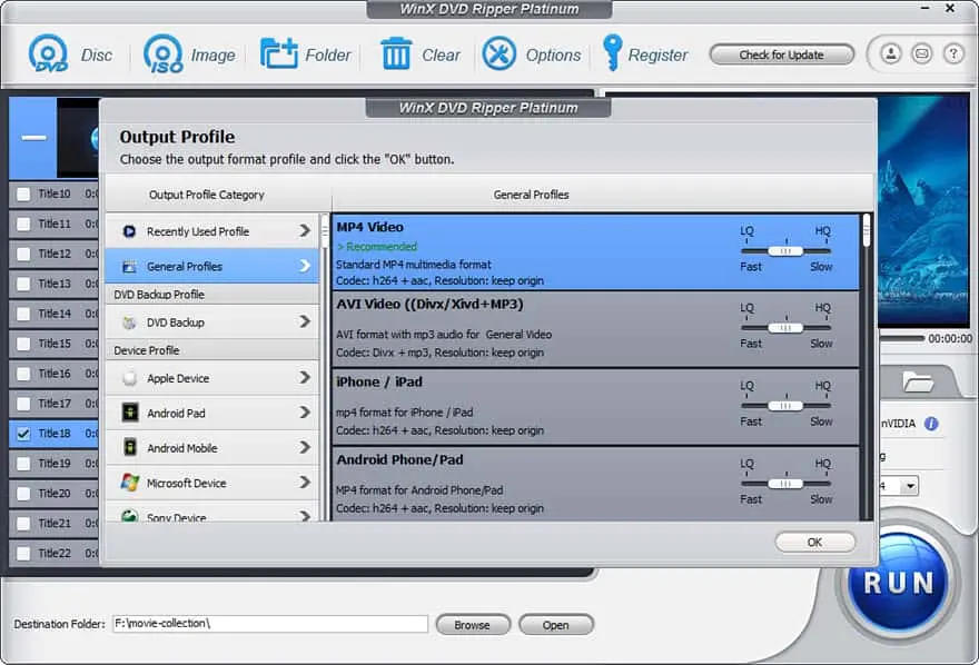 WinX DVD Ripper Screenshot 2