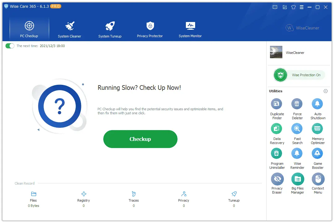 WiseCare 365 Screenshot 1