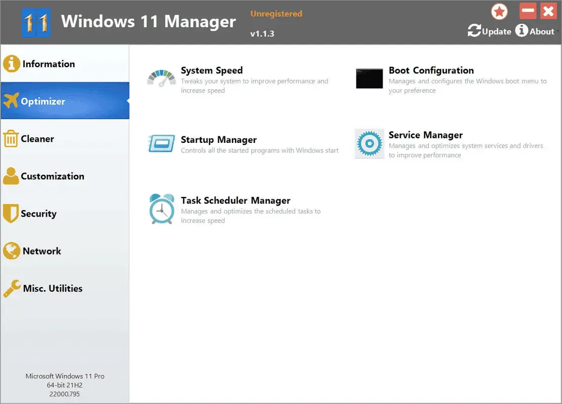 Yamicsoft Windows 11 Manager Screenshot 2