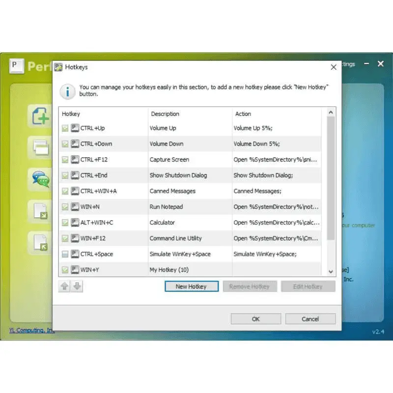 YL Computing Perfect Hotkey Screenshot 1