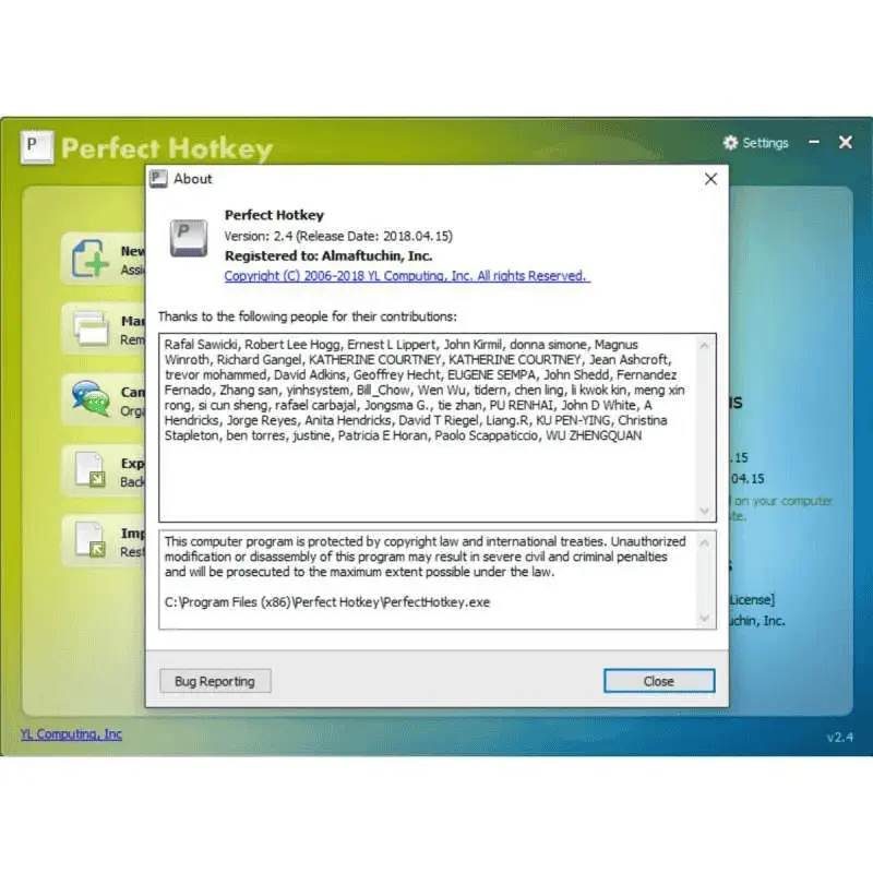 YL Computing Perfect Hotkey Screenshot 2