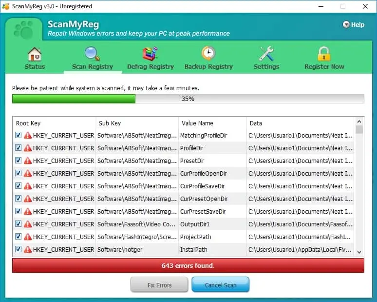 YL Computing ScanMyReg Screenshot 2