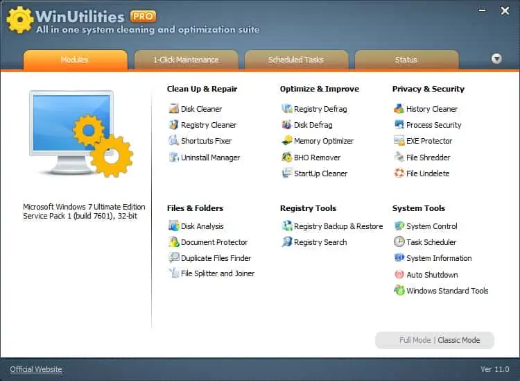 YL Computing Win Utilities Screenshot 2