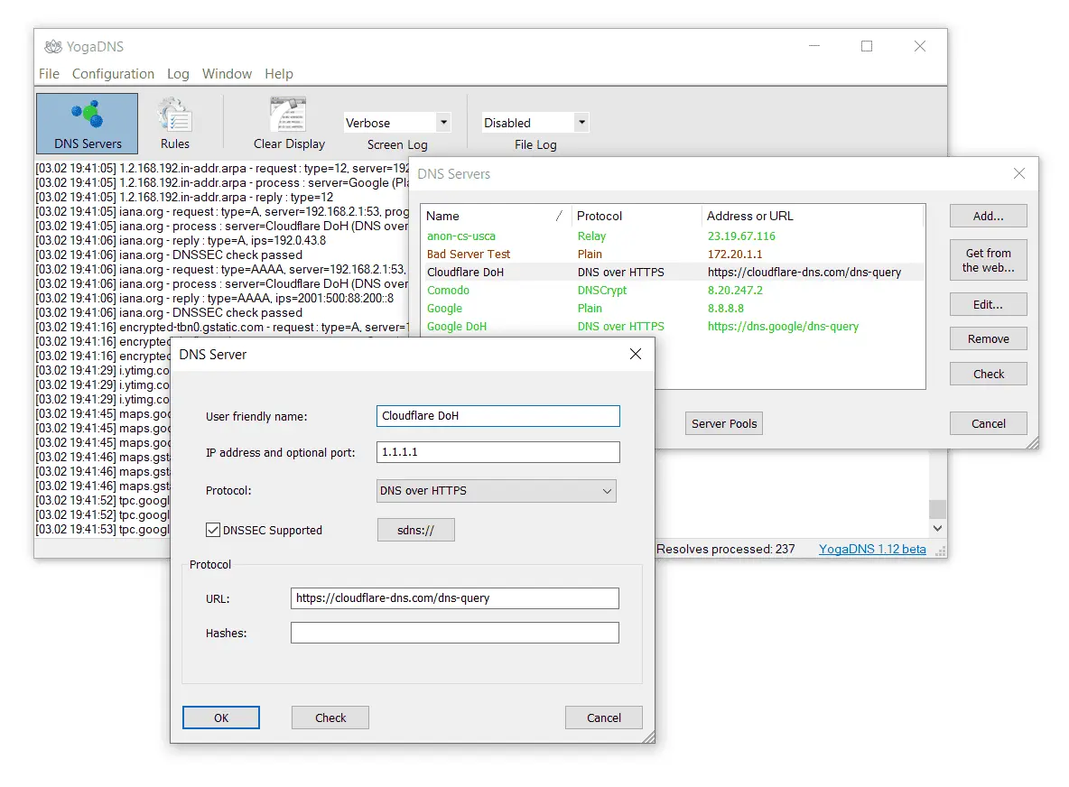 YogaDNS Screenshot 1