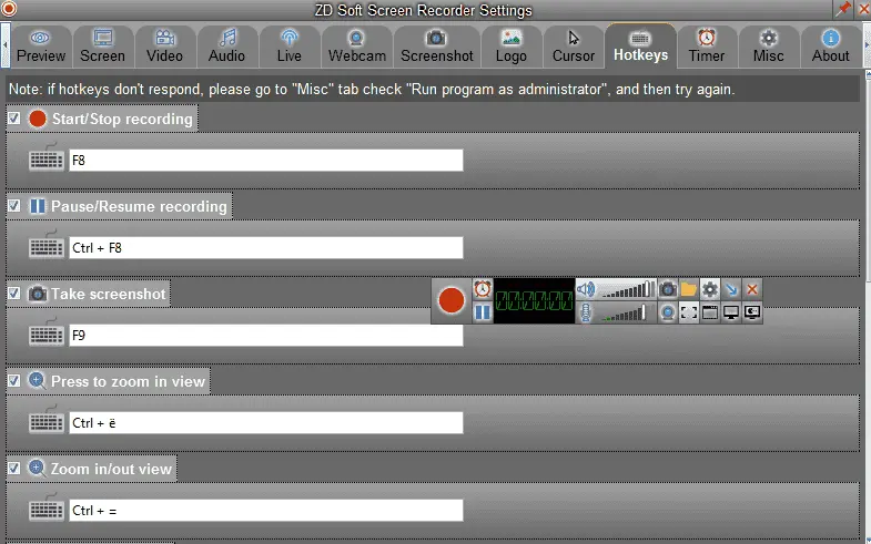 ZD Soft Screen Recorder Screenshot 1
